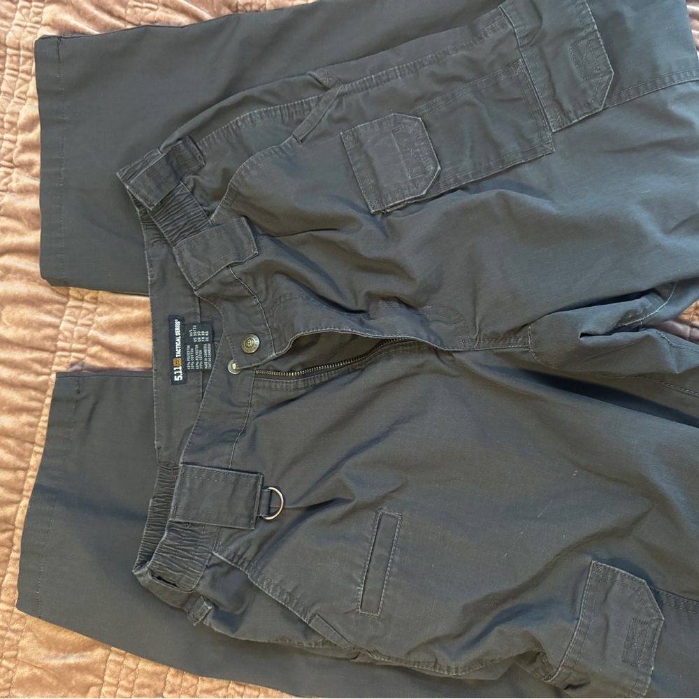 5.11 Tactical Black Cargo Pants with Sturdy Fabric